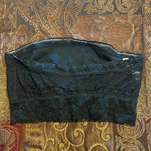 Intimately Free People Black Lace bandeau top - Picture 2 of 6